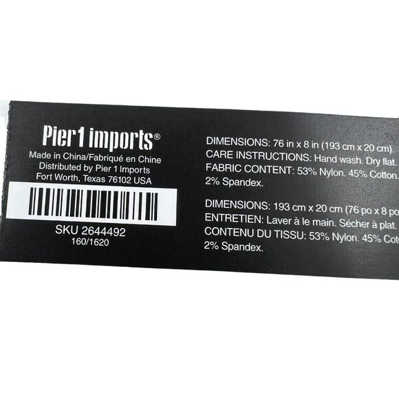 NWT Pier 1 Imports Scarf Nylon Blend Cream Dangle Doilies Boho Chic - Picture 14 of 16